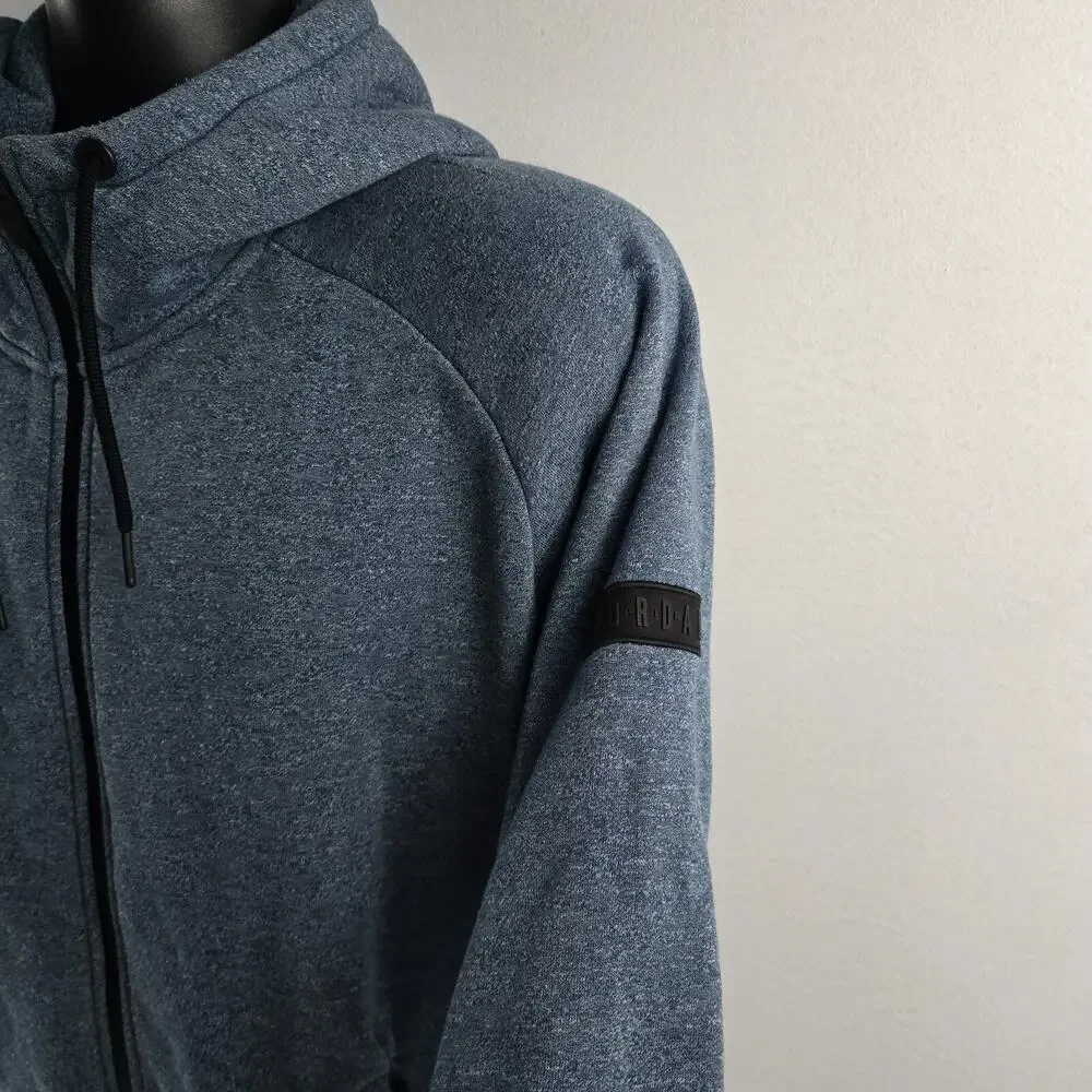 Jordan full zip sweater hoodie blue mens Large 5342‎